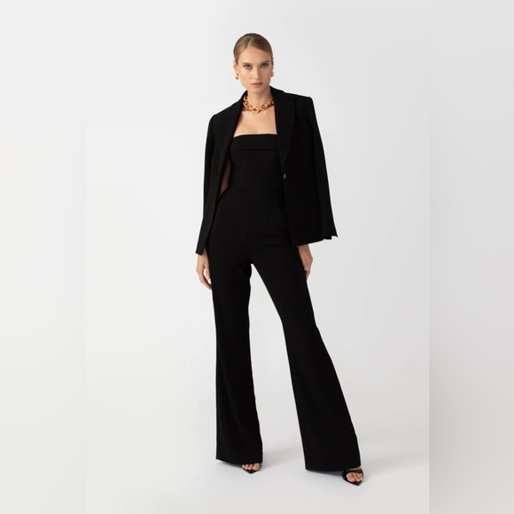 Sau Lee Imogen Jumpsuit in Black NWT Size 4 - Picture 6 of 10